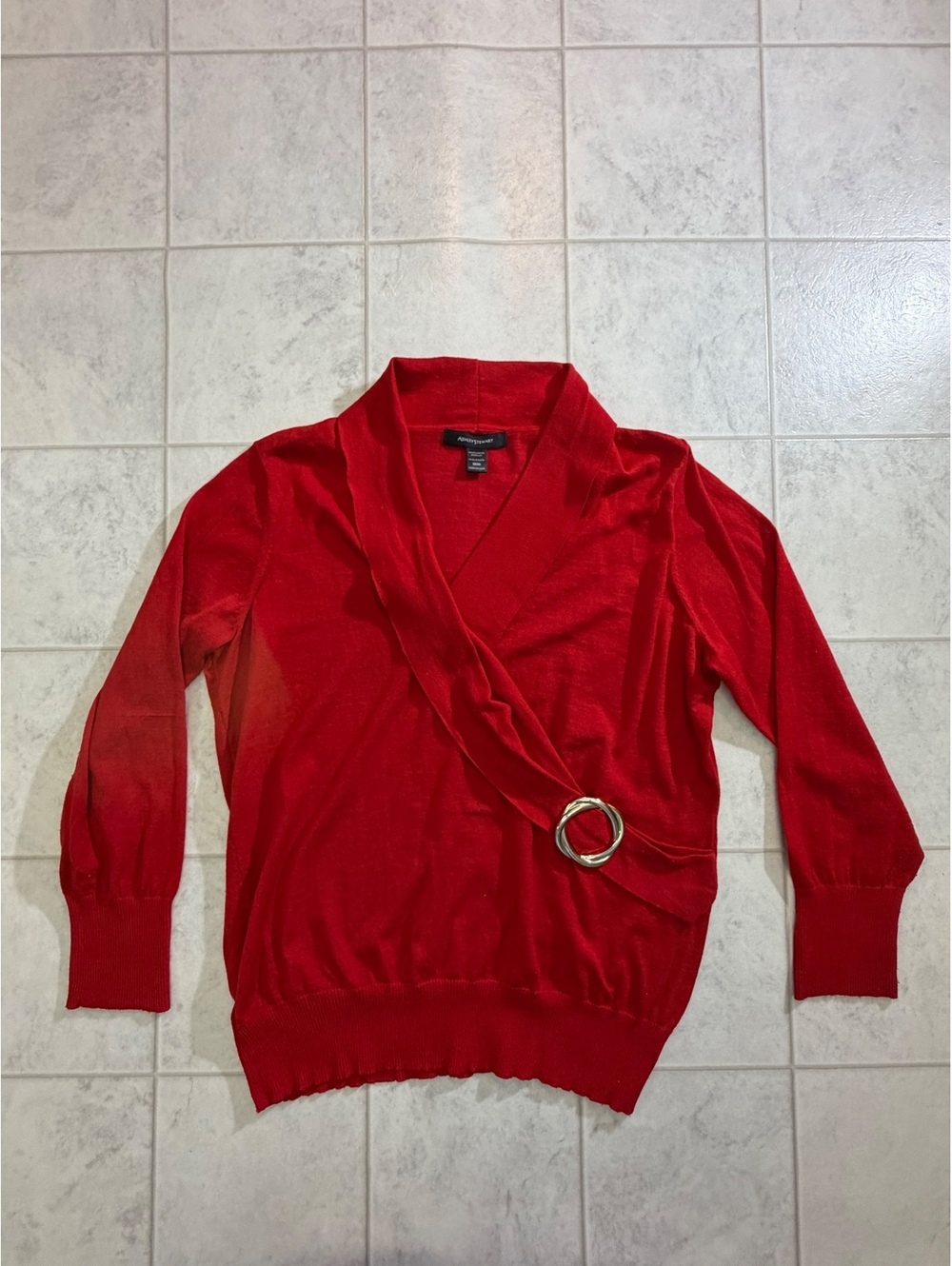 Ashley Stewart Women's Red Wrap Sweater Size 22/24